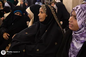 ویژه برنامه شب میلاد پیامبر اکرم (ص) و امام جعفر صادق (ع) با حضور زائران اردوزبان در رواق غدیر