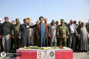 تشییع پیکر شهید احمد لطفی در  حرم مطهر رضوی
