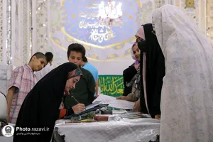 خوشنویسی احادیث رضوی در حرم امام رضا(علیه&zwnj;السلام)