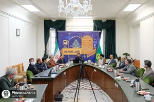 رونمایی از کتاب طوفان البکاء در حرم مطهر رضوی