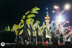 آیین علم&zwnj;گردانی هیئت&zwnj;های مذهبی مشهد در حرم مطهر رضوی