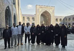 اردوی معنوی تیم ملی دوومیدانی در حرم مطهر رضوی