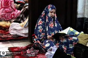 اعتکاف رجبیه خواهران در حرم مطهر رضوی