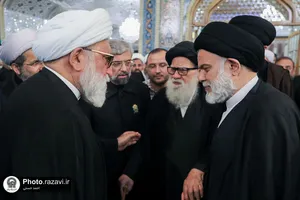 مراسم بزرگداشت آیت الله رئیسی در حرم مطهر رضوی