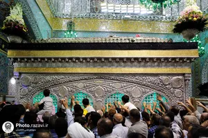 سیاهپوشی حرم مطهر رضوی بمناسبت شهادت حضرت جواد علیه السلام