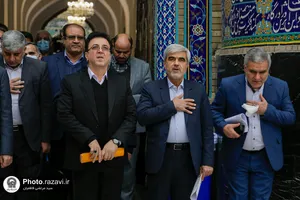 تشرف معاونین توسعه مدیریت و منابع استانداری&zwnj;های کشور به حرم مطهر رضوی