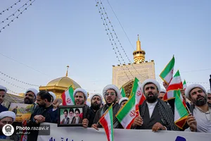 تشرف روحانیون نيروی زمینی سپاه پاسداران انقلاب اسلامی به حرم مطهر رضوی
