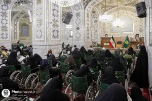 تشرف کاروان معین&zwnj;الضعفا به حرم مطهر رضوی