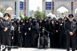 تشییع پیکر مرحوم سید جواد حجازی در حرم مطهر رضوی