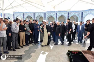 تشییع پیکر مرحوم مصطفی لشکری در حرم مطهر رضوی
