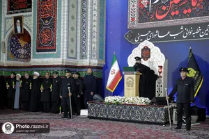 آئین خطبه&zwnj;خوانی شب عاشورا در حرم مطهر رضوی-1