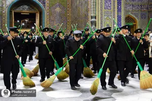 حال و هوای حرم مطهر رضوی در شب میلاد امام حسن مجتبی علیه السلام