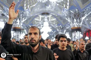 مراسم عزاداری شهادت امام سجاد علیه السلام در حرم مطهر رضوی