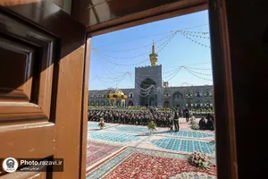 آیین تعویض پوش ضریح و پرچم گنبد منور رضوی-2