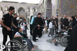 تشرف کاروان زیارتی تبریز به حرم مطهر رضوی