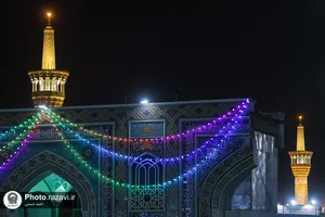 حرم مطهر رضوی در شب میلاد حضرت زینب سلام الله علیها
