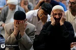 مراسم عزاداری روز شهادت امام جواد علیه السلام در رواق امام خمینی حرم مطهر رضوی