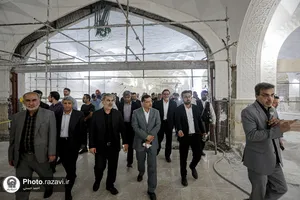 بازدید جمعی از نمایندگان مجلس شورای اسلامی از فعالیت&zwnj;های عمرانی حرم مطهر رضوی