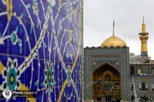 بارش باران در حرم مطهر رضوی
