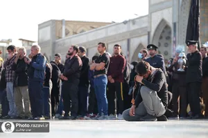 عزاداری خدام در روز شهادت امام رضا علیه السلام