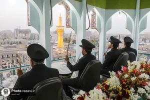 نخستین نقاره نوازی ماه ربیع الاول در حرم مطهر رضوی