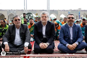 مراسم اذن خدمت و تشرف نیروهای خدمات شهری به حرم مطهر رضوی