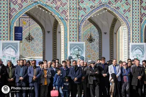 تشییع پیکر حجت الاسلام غلامرضا اسدی در حرم مطهر رضوی
