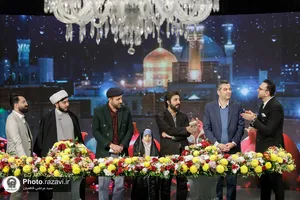 ضبط برنامه تلویزیونی شب یلدا در حرم مطهر رضوی