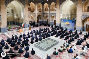 دیدار صمیمی خادمیاران مکبر نوجوان با مدیر عالی حرم مطهر رضوی