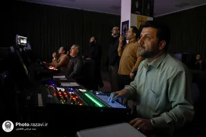 ضبط برنامه تلویزیونی شب یلدا در حرم مطهر رضوی