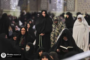 عزاداری شب شهادت حضرت زهرا سلام الله علیها در حرم مطهر رضوی