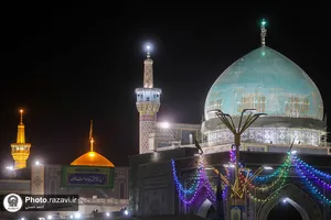 حال و هوای حرم مطهر رضوی در شب نیمه شعبان