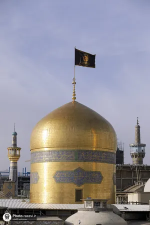 سیاه&zwnj;پوشی حرم مطهر رضوی به مناسبت شهادت امام هادی علیه&zwnj;السلام