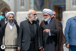 تشییع پیکر مرحوم سید جواد حجازی در حرم مطهر رضوی