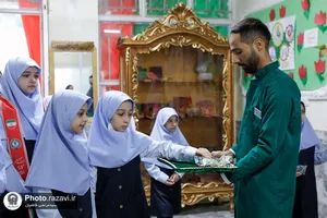 حضور خدام حرم مطهر رضوی در مراسم آغاز سال تحصیلی