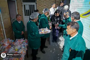 حضور خدام حرم مطهر رضوی در مرکز آموزش نابینایان امید