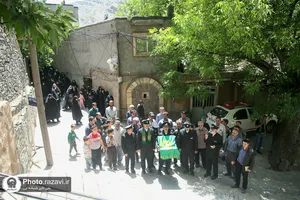 حضور خدام حرم مطهر رضوی در روستای ازغد