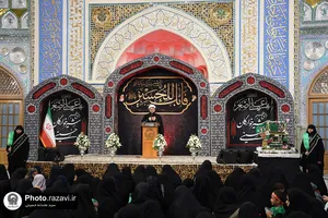 مراسم شیرخوارگان حسینی در حرم مطهر رضوی