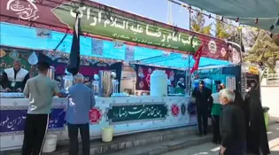 موکب خادمیاران اراک؛ میزبان زائران اربعین در مسیر عراق