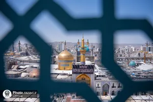 سیاه&zwnj;پوشی حرم مطهر رضوی به مناسبت شهادت امام باقر علیه&zwnj;السلام
