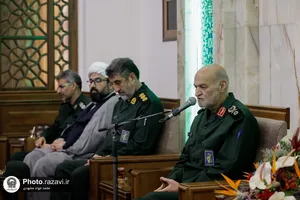 دیدار جمعی از فرماندهان سپاه امام رضا(ع) و پاسداران یگان حفاظت حرم مطهر رضوی با تولیت آستان قدس رضوی