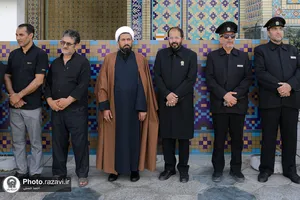 تشییع پیکر پاکبان مشهدی در حرم مطهر رضوی