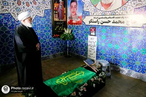 حضور تولیت آستان قدس رضوی در گلزار شهدای خواجه&zwnj;ربیع