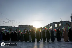 تشرف روحانیون نيروی زمینی سپاه پاسداران انقلاب اسلامی به حرم مطهر رضوی
