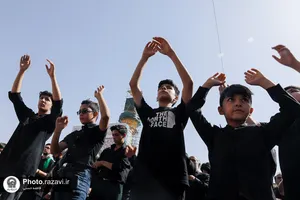 عزاداری تاسوعای حسینی در حرم مطهر رضوی-1