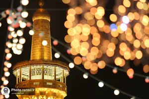 حال و هوای حرم مطهر رضوی در شب ولادت امام حسین(علیه&zwnj;السلام)