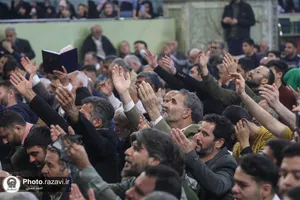 وداع با پیکر شهید سیدداوود بی&zwnj;طرف در حرم مطهر رضوی