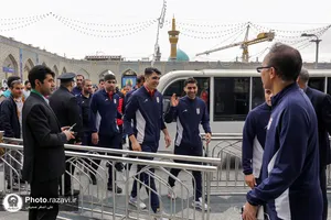 تشرف تیم ملی فوتسال بزرگسالان به حرم مطهر رضوی