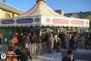 تشرف جمعی از عوامل رسانه ملی به حرم مطهر رضوی