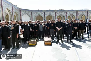 تشییع پیکر مرحوم مصطفی لشکری در حرم مطهر رضوی